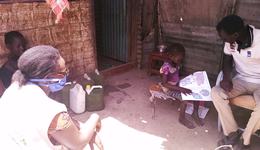 Girl with Child Care Kit and visit in South Sudan_War Child_200507