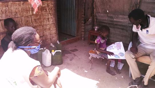 Girl with Child Care Kit and visit in South Sudan_War Child_200507