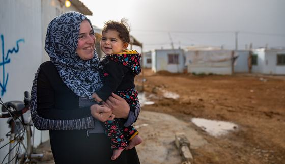 Mother and child in Jordan refugee camp where War Child supports children and families_War Child Jordan_180425